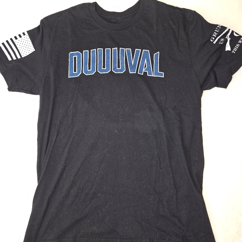 Black Graphic Grunt Style T-Shirt